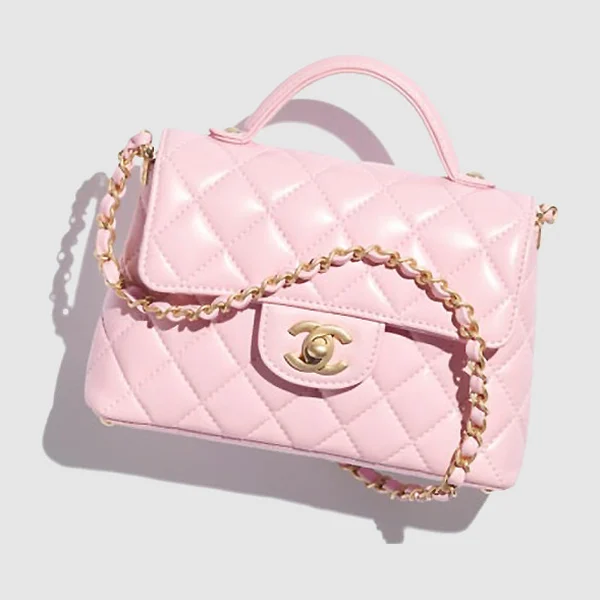 샤넬 핸들 장식의 스몰 플랩백 AS5355